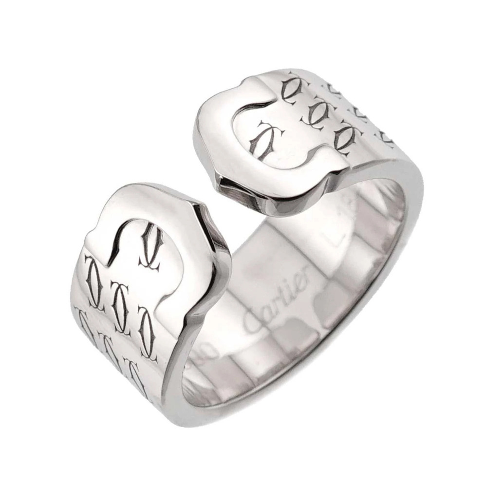 CARTIER 18k Silver 2C Ring #51